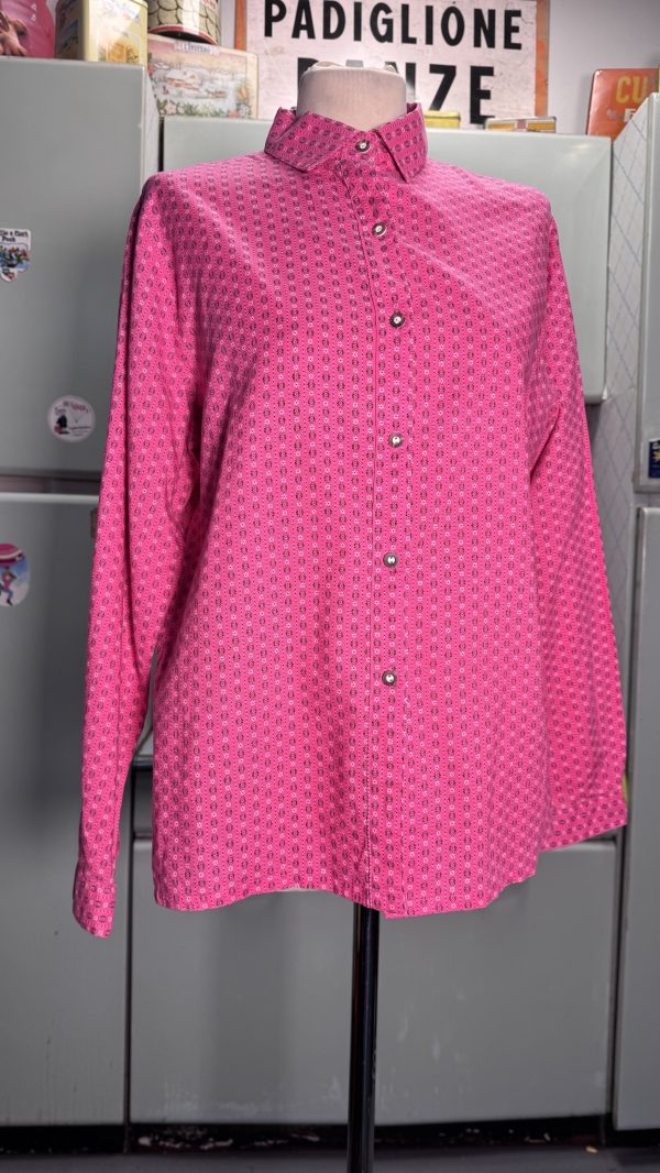 Camicia in cotone rosa con fiorellini