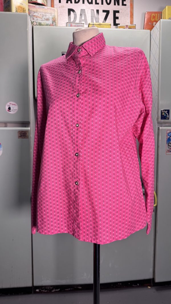 Camicia in cotone rosa con fiorellini - immagine 4